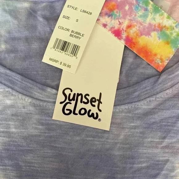 🆕Sunset Glow Pastel Tones Tie Dye Tee S🆕 - Picture 6 of 8